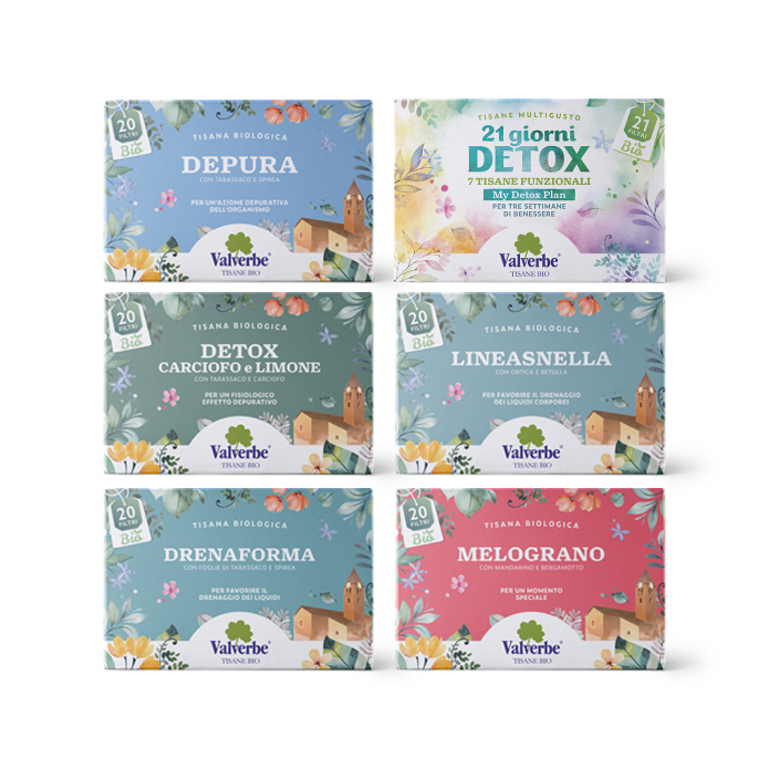 Tisane bio drenanti e depurative Valverbe