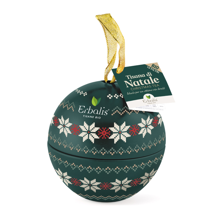 pallina di natale con tisane