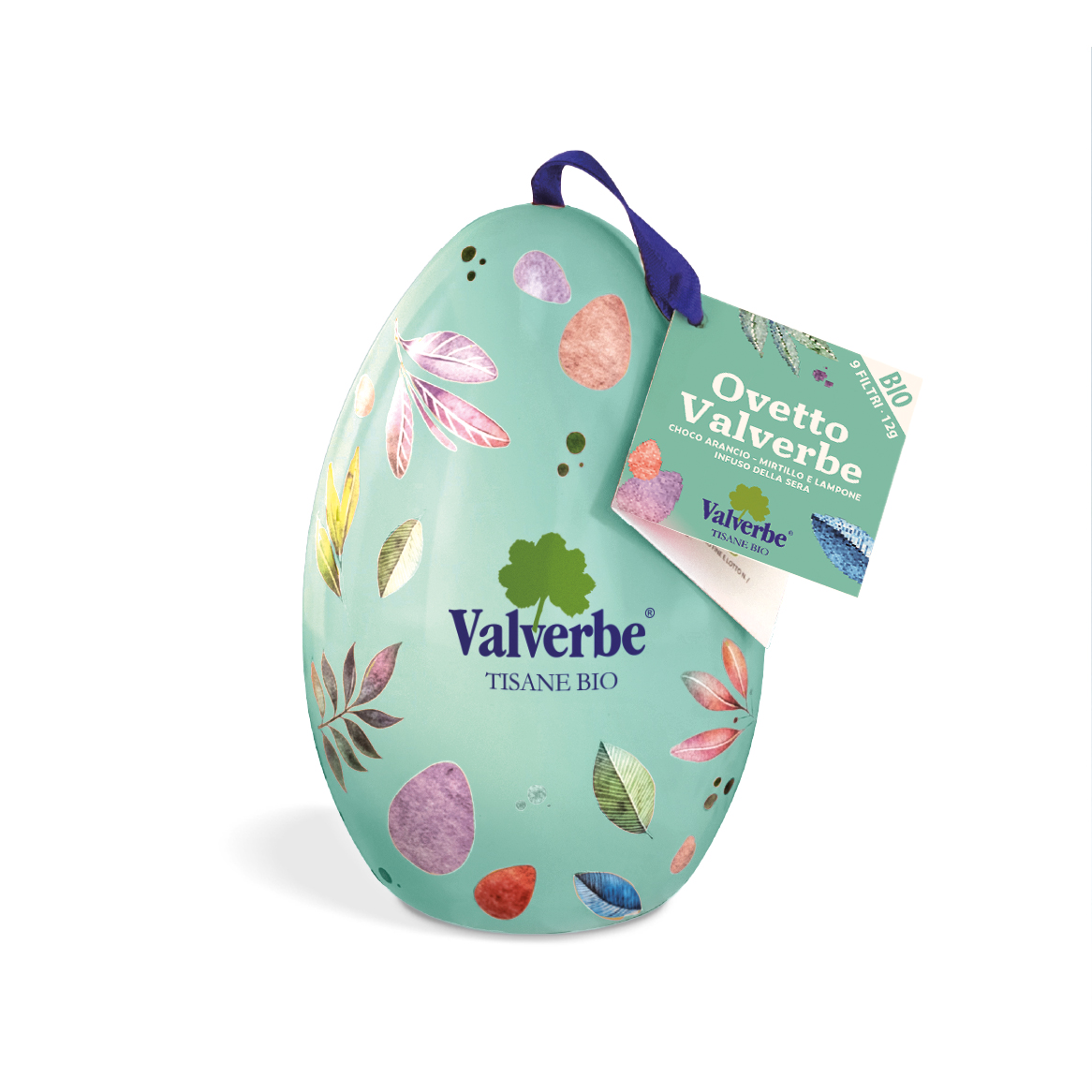 COLLECTABLE TIN EGG FILLED WITH CHOCO ORANGE HERBAL TEA SACHETS 8 filters 12g (Copia)