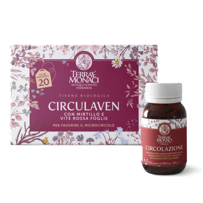 KIT CIRCOLAZIONE: tisana 30g-20Filtri + 50 capsule 200 mg-10g